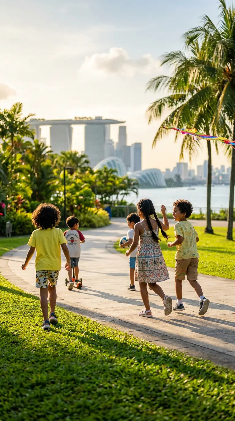 Children having fun outdoors 