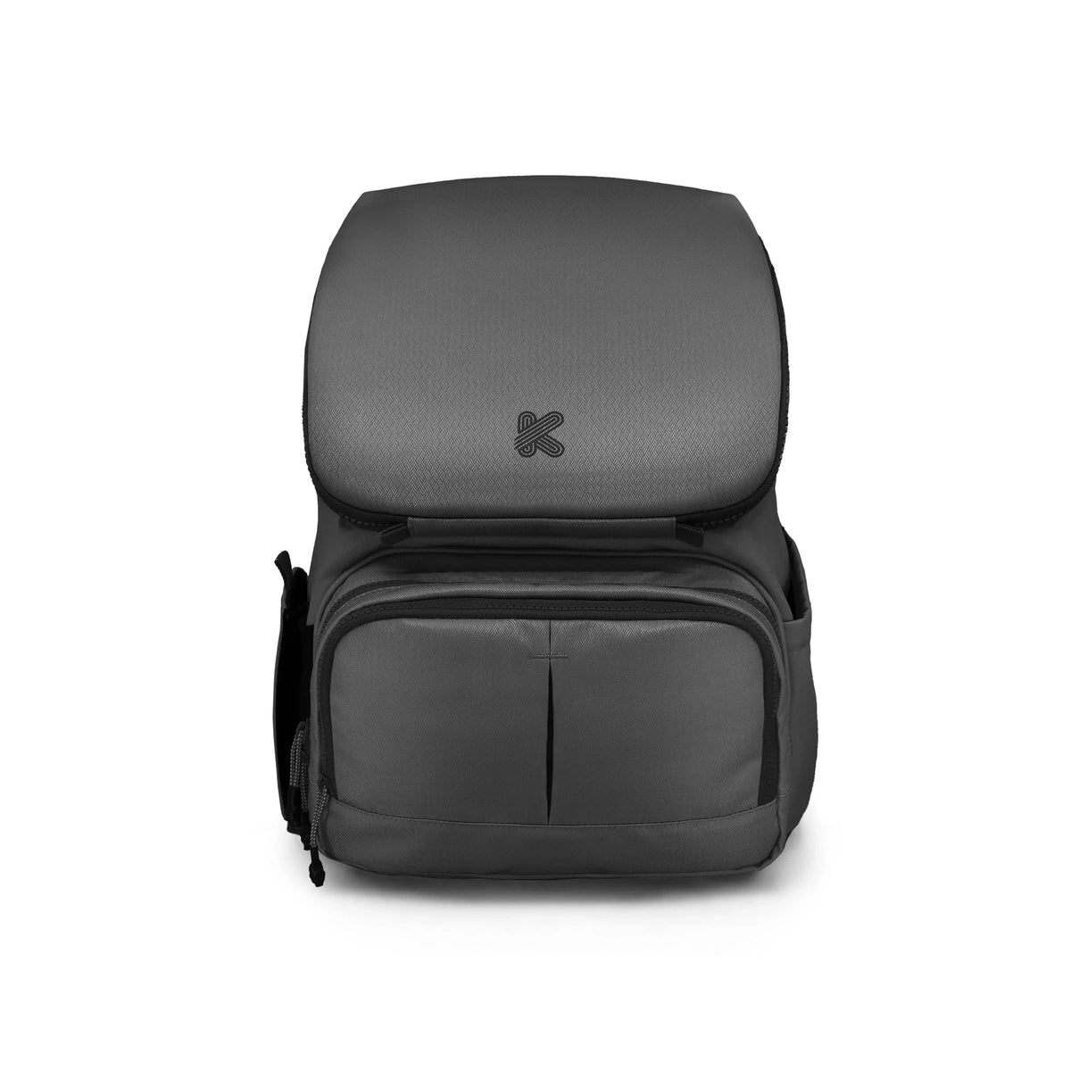 AcePak! ergonomic school backpack front view in black