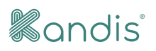 Kandis logo in teal on a transparent background