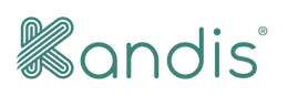 Kandis logo in teal on a transparent background